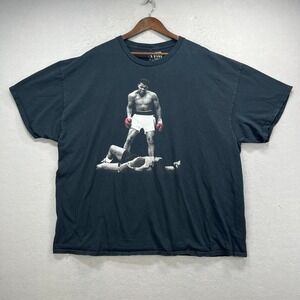 Muhammad Ali T Shirt Mens 3XL Black Boxing Graphic GOAT Sonny Liston Knockout